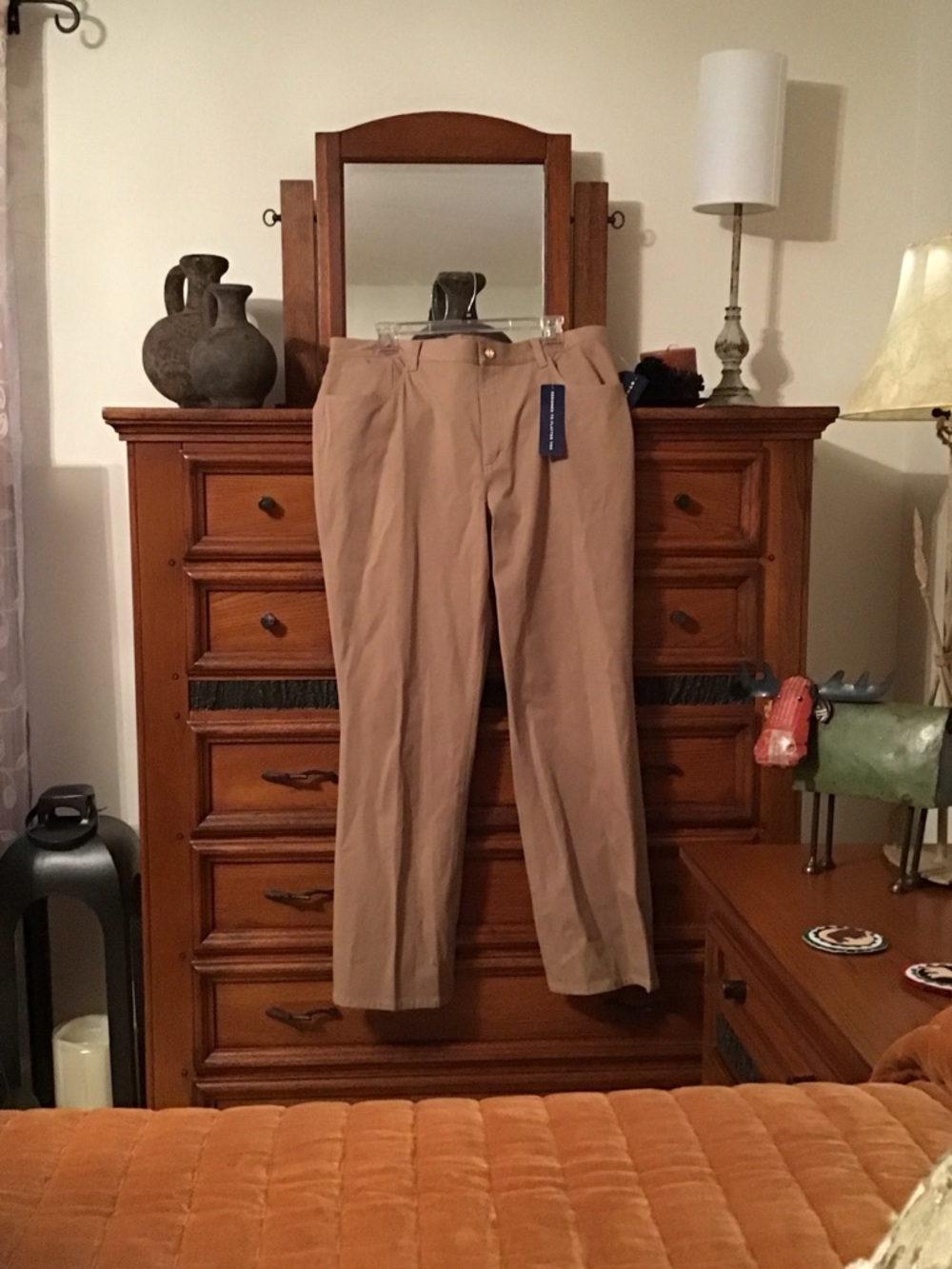 Chaps Women's Straight Leg Pants - Tan